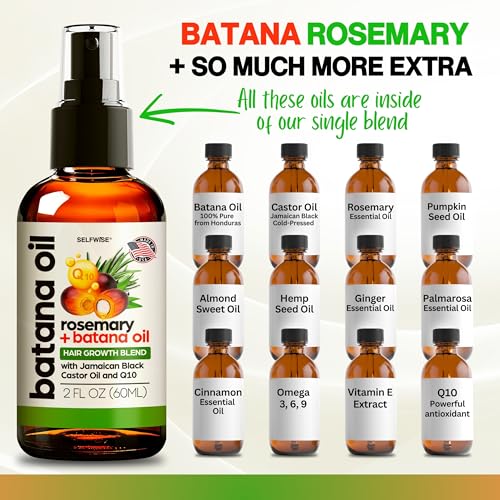 Dr. Sebi Batana Oil for Hair Growth - 100% Pure, Organic, Cold-Pressed, Unrefined from Honduras - Natural, Vegan for Str