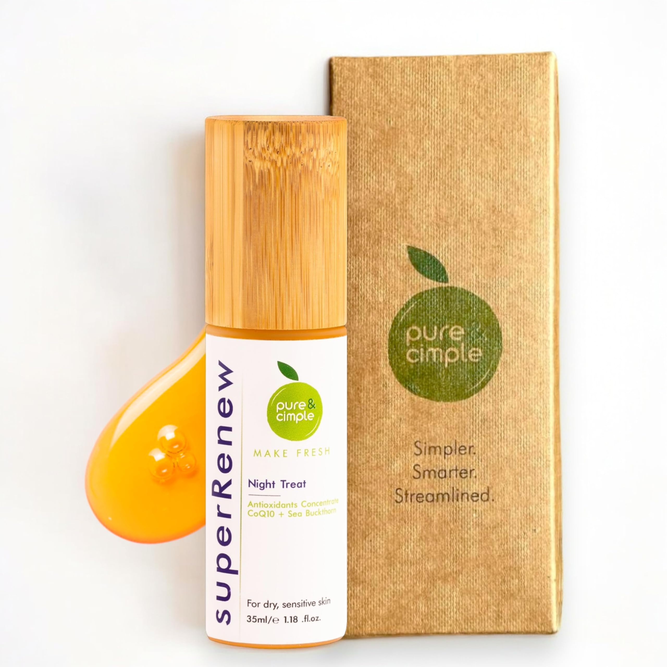 SuperRenew Organic Face Oil for Dry Skin Hydrating Moisturizer | Anti-Aging Oil for Women’s Night Routine (35ml)  
Super